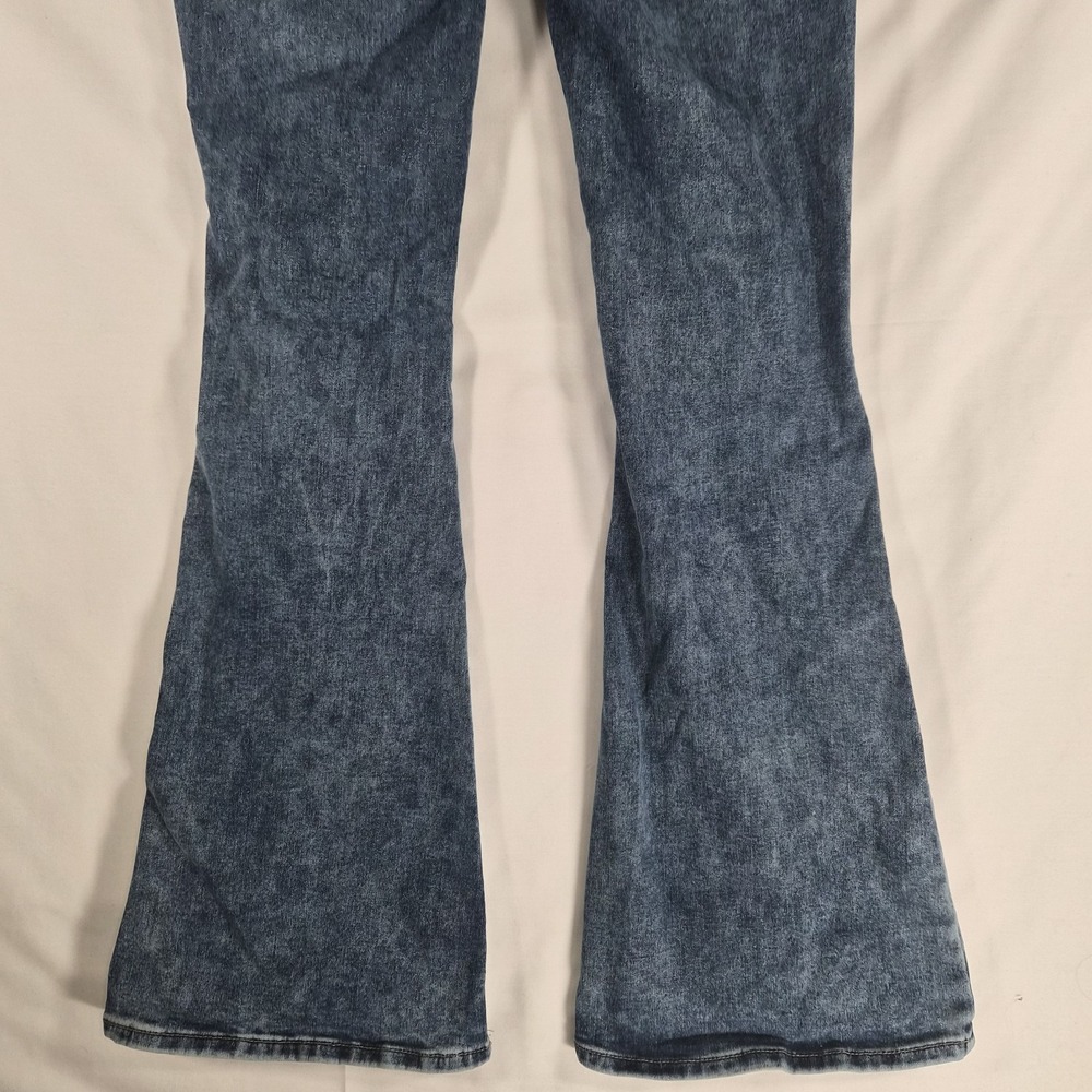 Y2k Low Rose 2000s Super Flare Jeans Size 1/25W Acid Wash - Picture 11 of 13